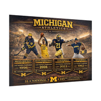 Michigan Wolverines Poster | University of Michigan Legacy in Sports Championship Wall Art | Victory-One | Liberty & Victory