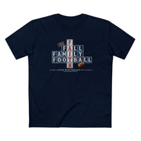 Faith & Sport | Fall Family Football — T-Shirt Faith Runs Through It-New England Edition | Game Day Faith Tee | Veteran-Owned Small Business | Liberty & Victory Co.