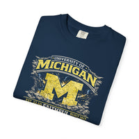 Faith & Sport T-Shirt | Michigan Faithful Est. 1817 Vintage Graphic Tee | Victory-In-One | Liberty & Victory