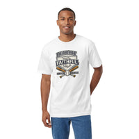 Faith & Sport T-Shirt | Detroit Faithful Crossed Bats Vintage Baseball Tee | Victory-In-One | Liberty & Victory