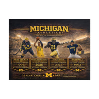 Michigan Wolverines Poster | University of Michigan Legacy in Sports Championship Wall Art | Victory-One | Liberty & Victory