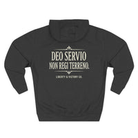 Christian Patriotic Hoodie | Deo Servio — Front & Back Graphic | Everyday Essentials | Liberty-In-One | Liberty & Victory