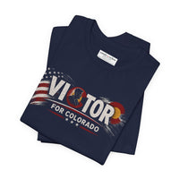 Patriotic T-Shirt | Victor for Colorado OMR Eagle Biker Design | Veteran-Owned | Liberty & Victory Co.