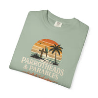 Coastal Faith T-Shirt | Parrotheads & Parables Beach Sunset Essentials | Salt & Salvation | Liberty & Victory