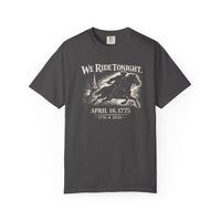 Patriotic T-Shirt | We Ride Tonight Paul Revere America 250th Tee | Liberty-In-One | Liberty & Victory