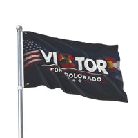 Double-Sided | Campaign Supporter Flag Victor for Colorado | Double-Sided | American Flag + Colorado Emblem | Liberty-In-One | Veteran-Owned | Liberty & Victory Co.