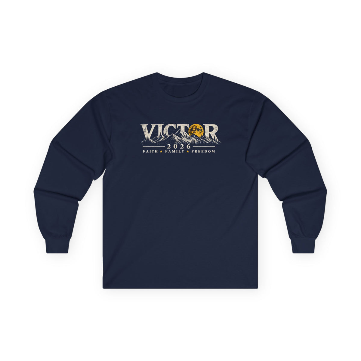 Coloradans for Victor Marx | Victor 2026 — Faith, Family, Freedom Long-Sleeve Tee | CFVM | Liberty & Victory Co.