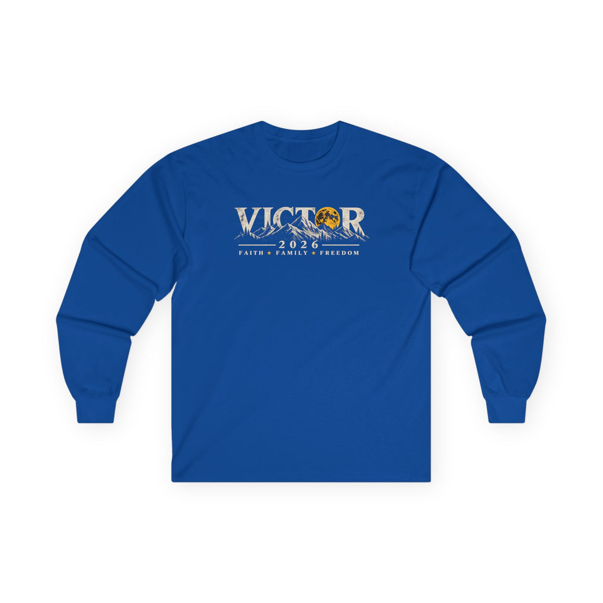 Coloradans for Victor Marx | Victor 2026 — Faith, Family, Freedom Long-Sleeve Tee | CFVM | Liberty & Victory Co.