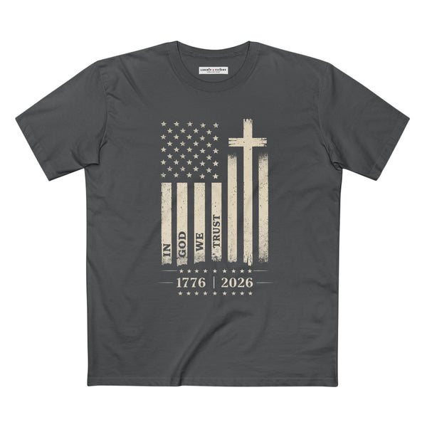Flag Cross 1776 Vintage Graphic T-Shirt
