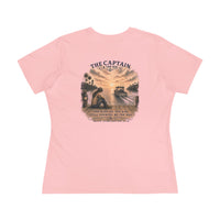 Nautical 'The Captain' Women's Cotton Tee – Vintage Anchor Sunset Graphic