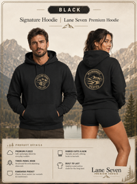 Christian Hoodie | Wilderness Tested | Not All Who Wander Are Lost | Matthew 4:1-2 | Mountain Faith Fleece | Lane Seven Premium | Signature Line | Veteran-Owned | Liberty & Victory Co.