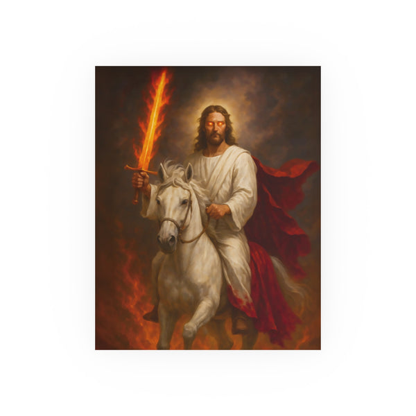 Jesus on White Horse Poster | Religious Wall Art Print