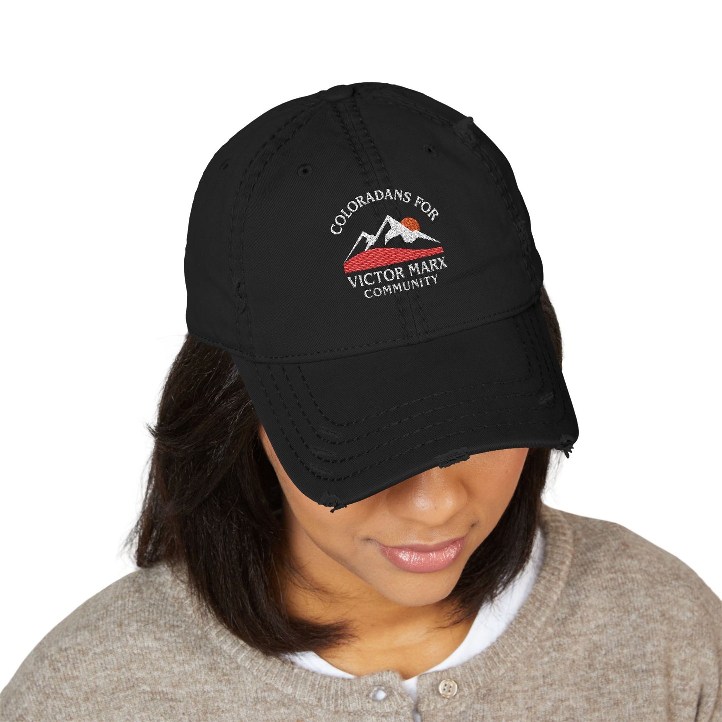 Victor Marx for Colorado | Distressed Embroidered Dad Hat | CFVM | Liberty & Victory Co.