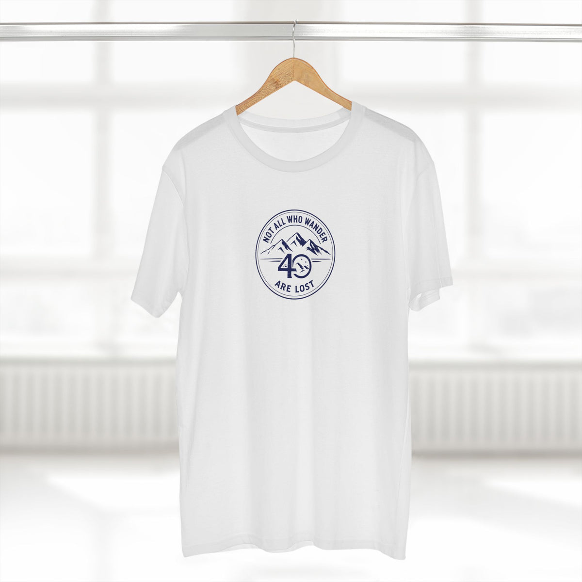 Wander & Wonder T-Shirt | Not All Who Wander Are Lost | 40 Days & Nights Mountain Design | Liberty & Victory