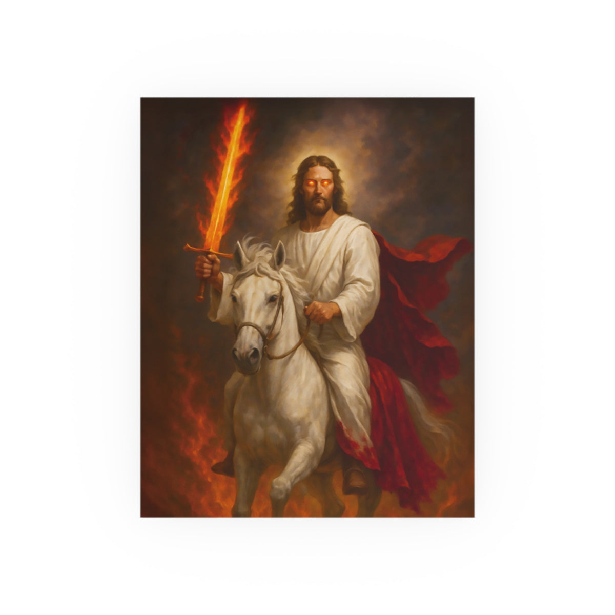 Jesus on White Horse Poster | Religious Wall Art Print