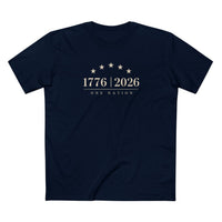 Patriotic Christian T-Shirt | 1776–2026 One Nation In God We Trust Flag | Signature Line | Liberty & Victory Co.
