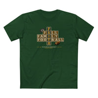 Faith & Sport | Fall Family Football — T-Shirt Faith Runs Through It-Green Bay Edition | Game Day Faith Tee | Veteran-Owned Small Business | Liberty & Victory Co.