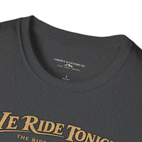 Midnight Rider T-Shirt — We Ride Tonight Motorcycle Club Vintage Flag Tee