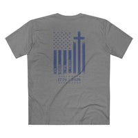 Cross American Flag 1776-2026 Front Back Vintage T-Shirt