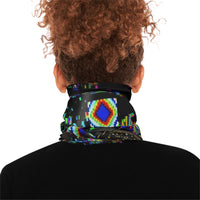 Adversarial Design Neck Gaiter | Glitch Pixel Skull Face Shield | Privacy Apparel | Liberty & Victory