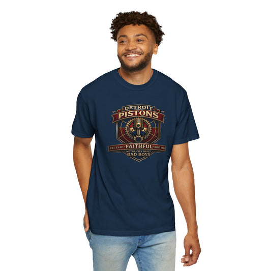 Faith & Sport T-Shirt | Detroit Pistons Faithful Est. 1941 Essentials | Victory-In-One | Liberty & Victory