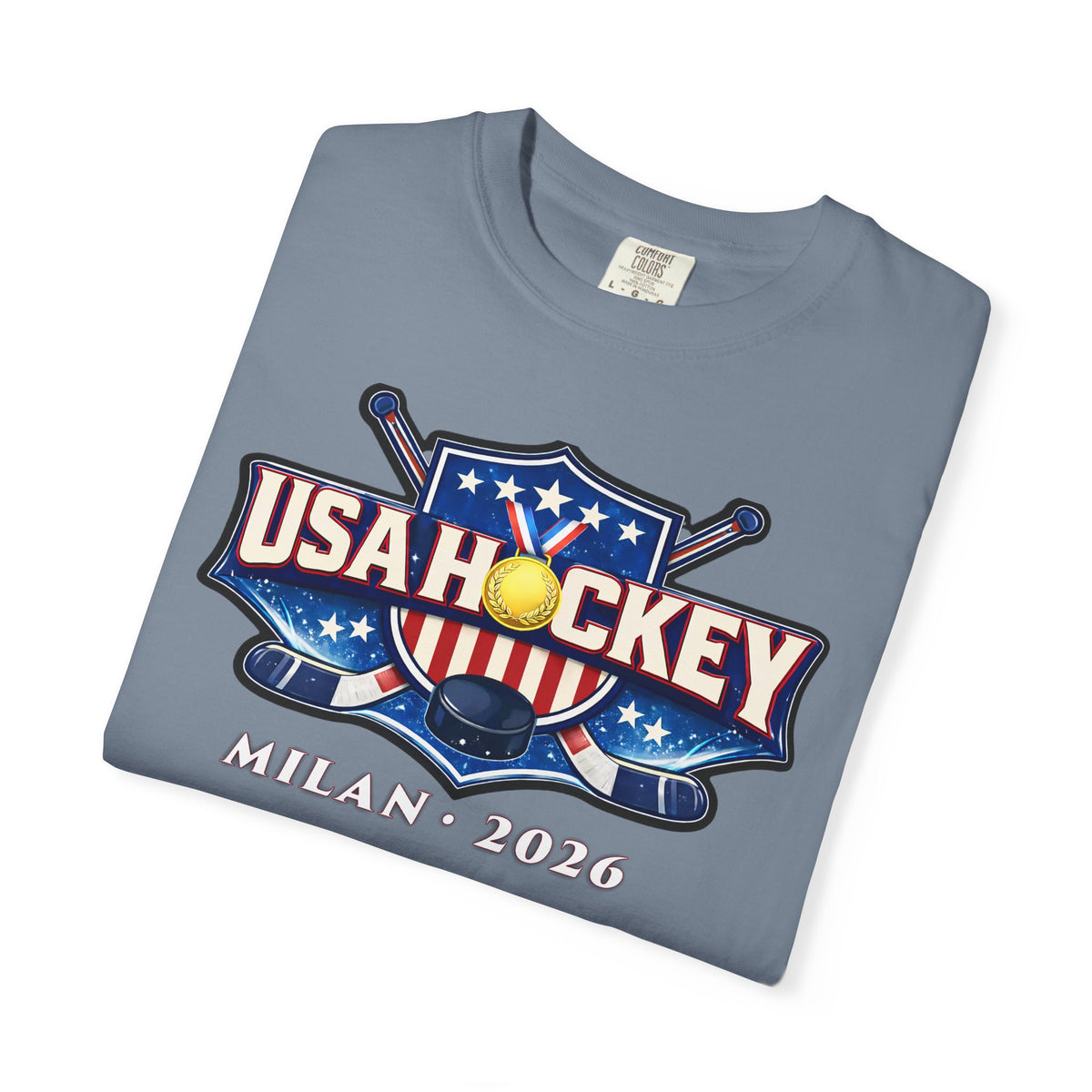 USA Hockey Milan 2026 T-Shirt — Michigan Connection Hockey Fan Tee