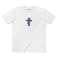 Cross American Flag 1776-2026 Front Back Vintage T-Shirt