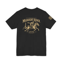 Midnight Rider Graphic Tee — Vintage Paul Revere Tribute T‑Shirt (1775)