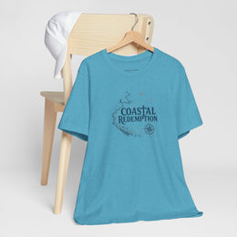 Coastal Faith T-Shirt | Coastal Redemption Nautical Chart Compass Tee | Salt & Salvation | Veteran-Owned | Liberty & Victory Co.