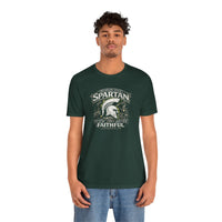 Faith & Sport T-Shirt | Spartan Faithful Helmet Graphic Tee | Victory-In-One | Liberty & Victory