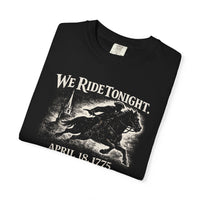 Patriotic T-Shirt | We Ride Tonight Paul Revere America 250th Tee | Liberty-In-One | Liberty & Victory