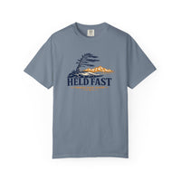 Christian T-Shirt | Held Fast Through Every Season | Psalm 112:7 | High Altitude Veteran-Owned | Liberty & Victory Co.