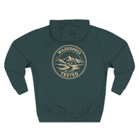 Christian Hoodie | Wilderness Tested | Not All Who Wander Are Lost | Matthew 4:1-2 | Mountain Faith Fleece | Lane Seven Premium | Signature Line | Veteran-Owned | Liberty & Victory Co.