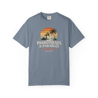 Coastal Faith T-Shirt | Parrotheads & Parables Beach Sunset Essentials | Salt & Salvation | Liberty & Victory