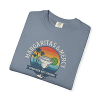 Christian Coastal T-Shirt | Margaritas & Mercy Vintage Sunset Palm Garment-Dyed Tee | Salt & Salvation | Liberty & Victory