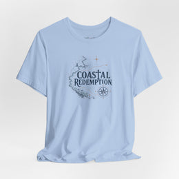 Coastal Faith T-Shirt | Coastal Redemption Nautical Chart Compass Tee | Salt & Salvation | Veteran-Owned | Liberty & Victory Co.