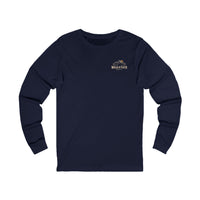Mountain Faith| Walk by Faith — Long-Sleeve T-Shirt Front + Back Mountain Graphic | Veteran-Owned Small Business | Liberty & Victory Co.
