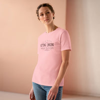 Christian Patriotic Women's T-Shirt | One Nation 1776–2026 Flag & Cross Anniversary Tee | Veteran-Owned | Liberty & Victory Co.