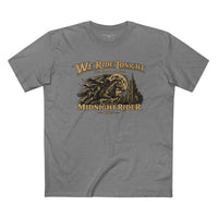 Midnight Rider Tee — "We Ride Tonight" Vintage Motorcycle Patriot Shirt