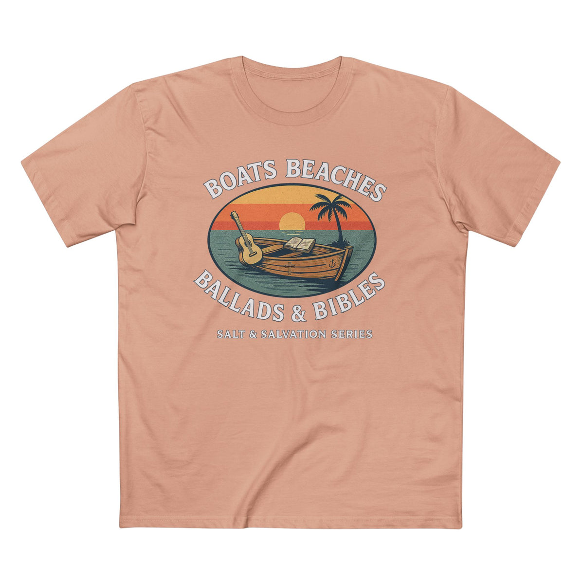 Boats Beaches Ballads & Bibles Tee | Coastal Faith Shirt
