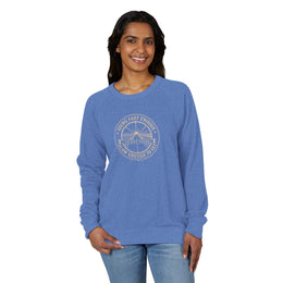 Coastal Faith Crewneck Sweatshirt | Coastal Redemption "Going Fast Enough" French Terry Raglan | Salt & Salvation | Veteran-Owned | Liberty & Victory Co.