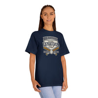 Faith & Sport T-Shirt | Detroit Faithful Crossed Bats Vintage Baseball Tee | Victory-In-One | Liberty & Victory
