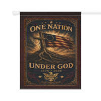 Patriotic Garden Flag | One Nation Under... 1776–2026 Founders Line | America 250 | Liberty & Victory