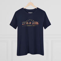 Women's Patriotic T-Shirt | 1776–2026 America 250th Anniversary Relaxed Fit Tee | Veteran-Owned | Liberty & Victory Co.
