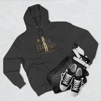 Faith & Sport | Fall Family Football — Hoodie | Faith Runs Through It-Notre Dame Edition | Game Day Faith Hoodie | Veteran-Owned Small Business | Liberty & Victory Co.