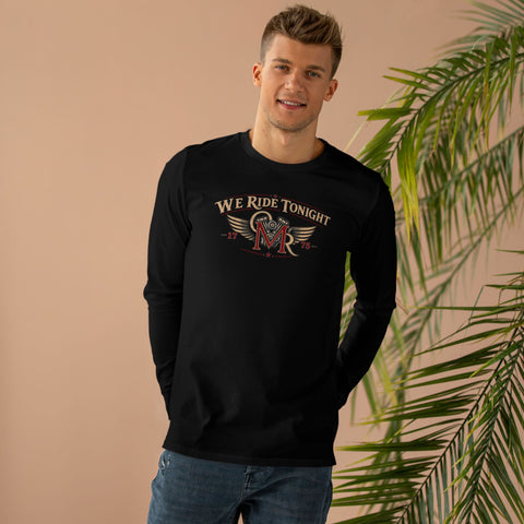 Patriotic Biker Long-Sleeve T-Shirt | We Ride Tonight Winged Engine & RWB Eagle | AS Colour 5029 | Signature Line | Veteran-Owned | Liberty & Victory Co.