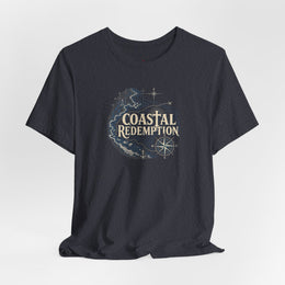 Coastal Faith T-Shirt | Coastal Redemption Nautical Chart Compass Tee | Salt & Salvation | Veteran-Owned | Liberty & Victory Co.