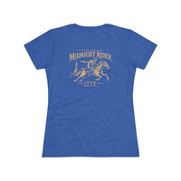 Women's Patriotic T-Shirt | Midnight Rider 1775 Heritage Tri-Blend Edition | Veteran-Owned | Liberty & Victory Co.
