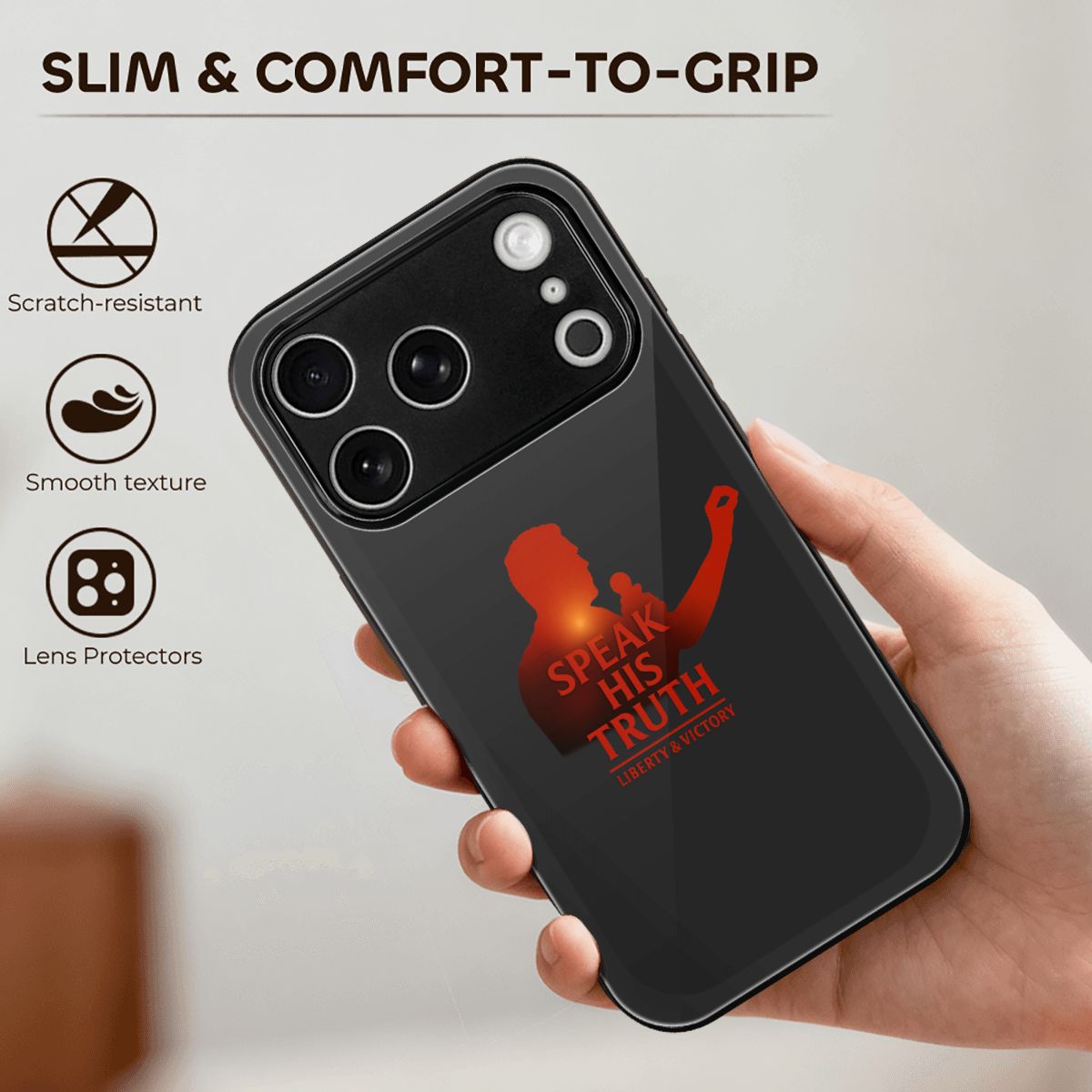 Speak His Truth | Glass iPhone Case