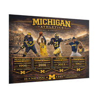 Michigan Wolverines Poster | University of Michigan Legacy in Sports Championship Wall Art | Victory-One | Liberty & Victory